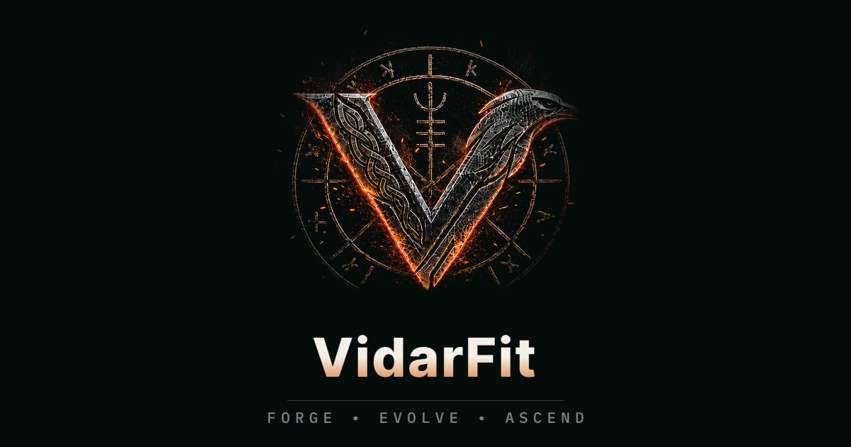VidarFit product artwork with its V emblem